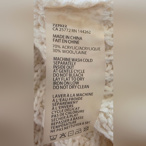 Dex Women's Small Knitted Cowl Neck Cream Coloured Vest Small. - Picture 7 of 12